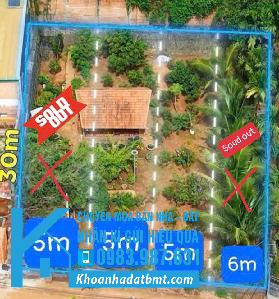 💥2 Lô TC 5*30m,hẻm Nguyễn Du,Gần Hồ Eatam,ngay Trung Tâm Phố