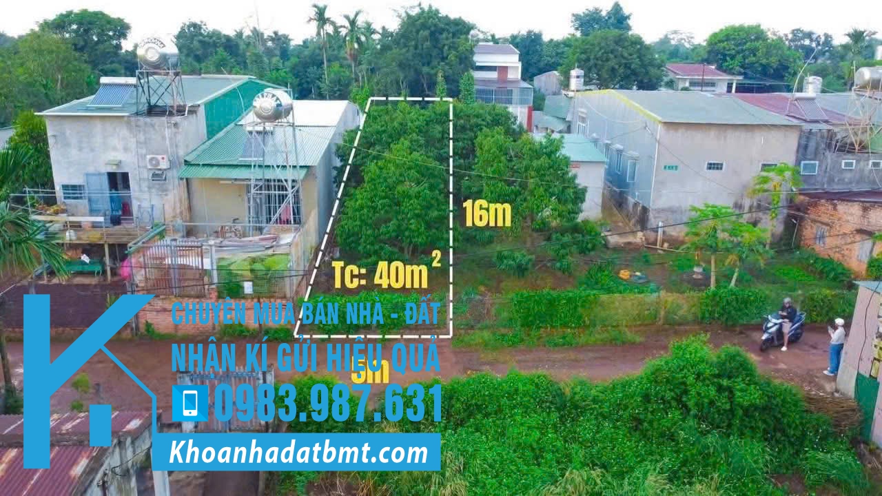 💎 Lô TC 5x16m, giá 750tr hẻm Hà Huy Tập , TDP 9 gần cụm công nghiệp Tân An , bv đại học Y Dược BMT