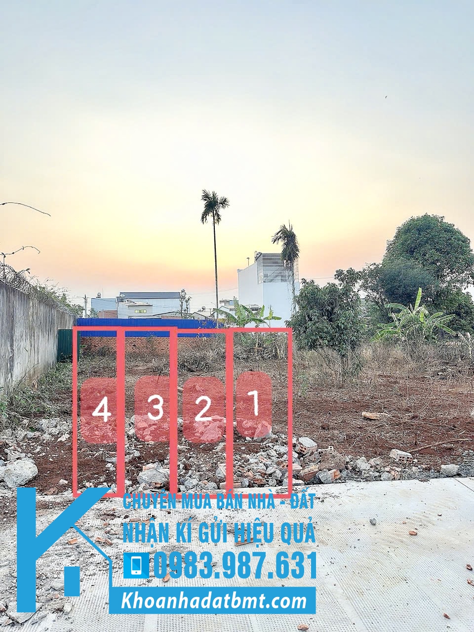 💎 4 Lô TC 5x21,5m hẻm cấp 1 đường 19 tháng 5 , cách mặt tiền dường 60m, cách đường Mai Thị Lựu chỉ 300m - Hình ảnh 4