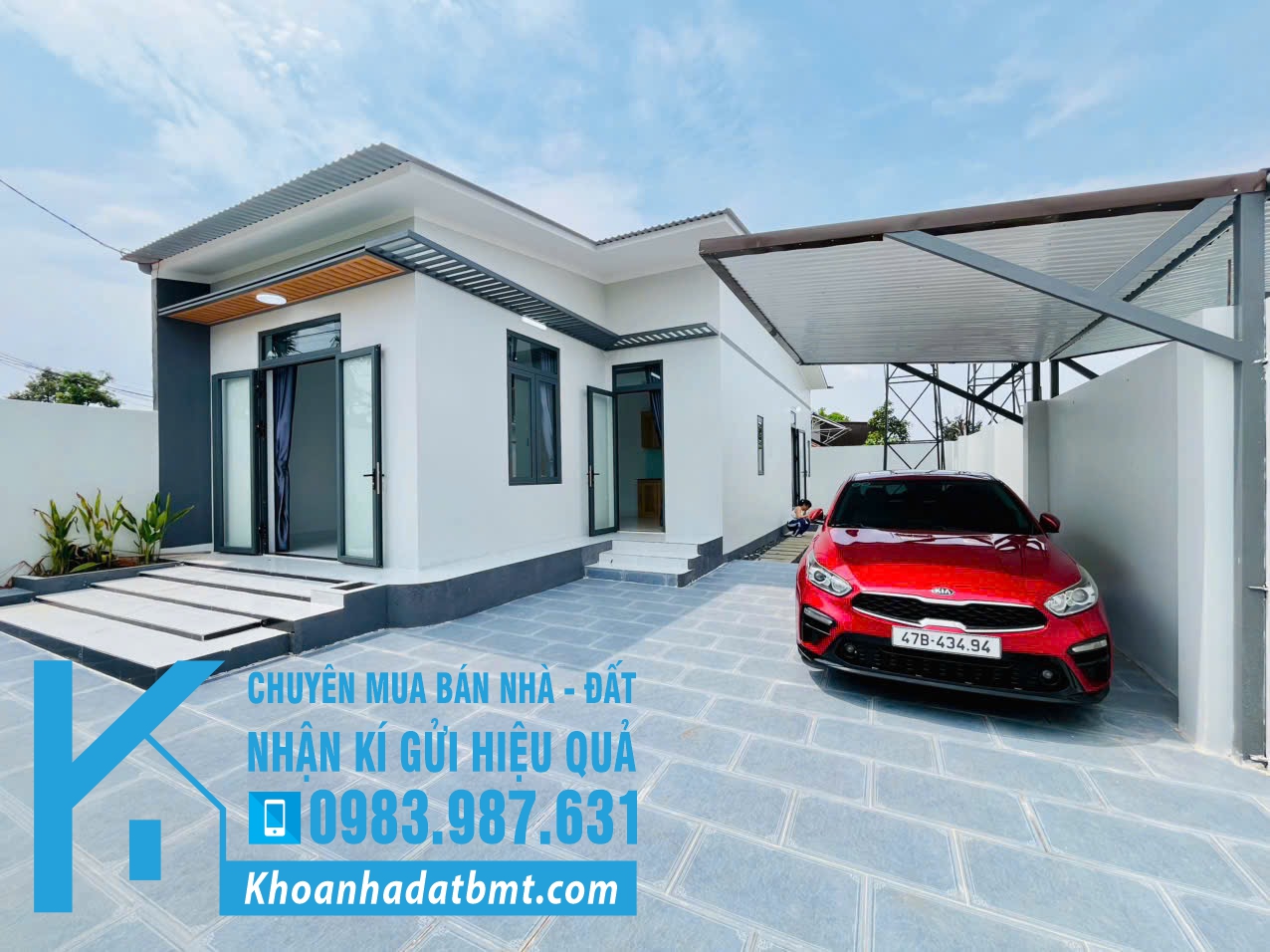 💎 căn nhà cấp 4 mới TC 10x19m hẻm Y Wang , gần chợ Tự Thành giá 1tỷ539