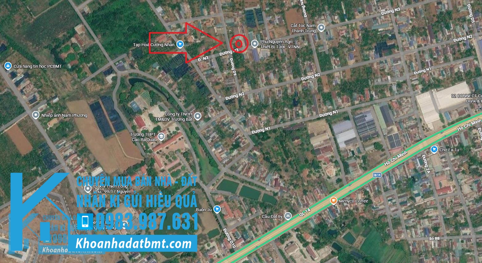 💥Đất TC 5*27m đường N3,Buôn Dù,đối diện chợ EaTu,gần trường Cao bá Quát - Hình ảnh 2