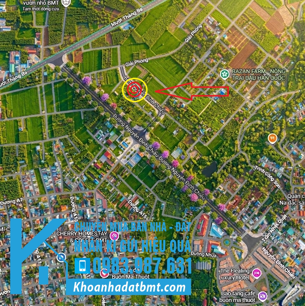 💥Đất TC Full 10*22m có liền kề 27m hẻm Nguyễn Đình Chiểu nối dài,gần Dự Án Trung Nguyên,có nhiều lô khác